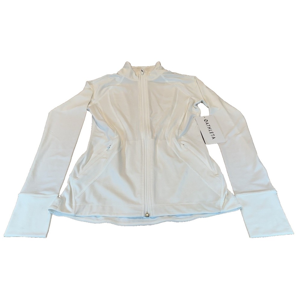 NEW Athleta Pacifica Illume UPF 40+ Relaxed Jacket‎ White Size XXS NWT